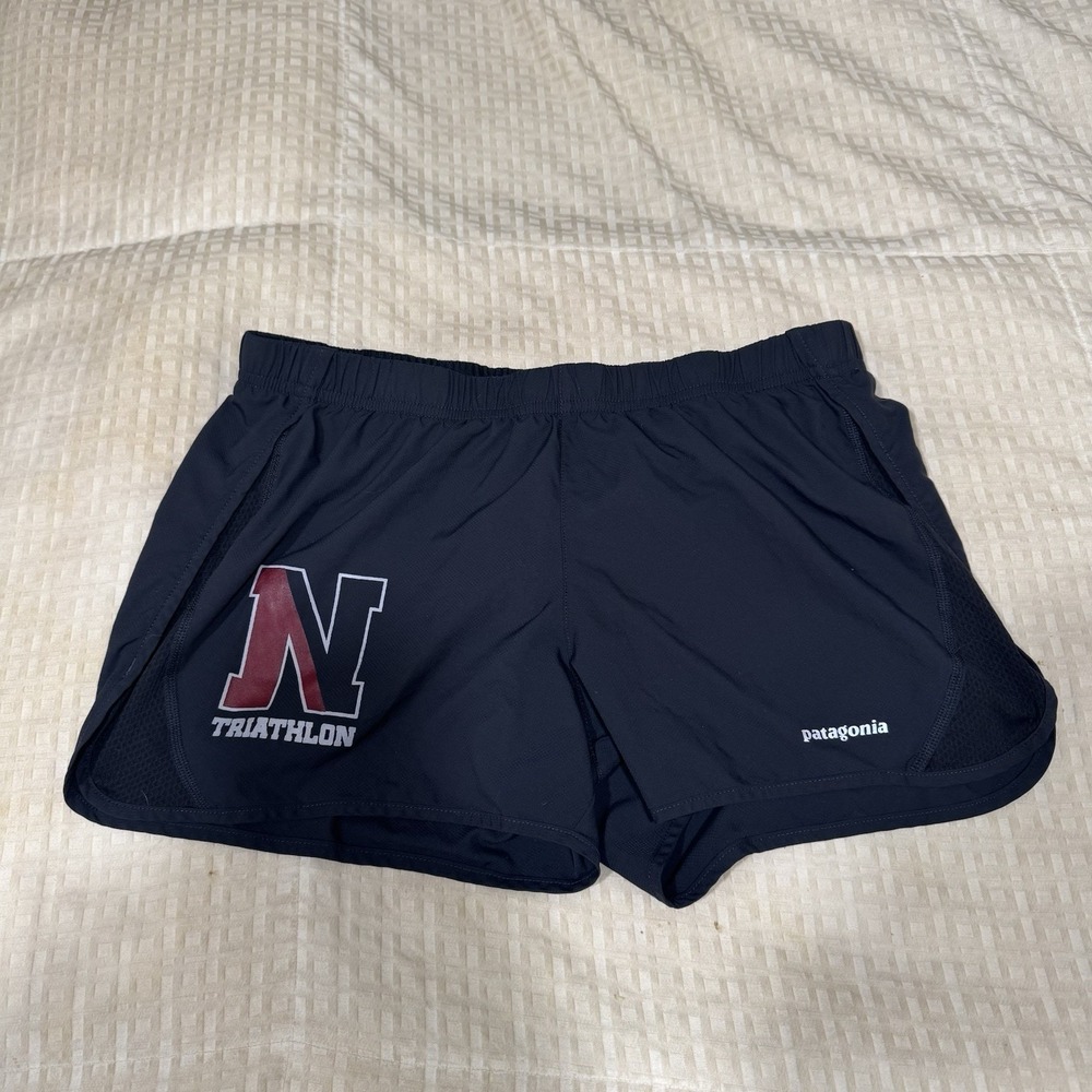 Patagonia Northeastern Huskies Triathlon Running Shorts Womens Medium